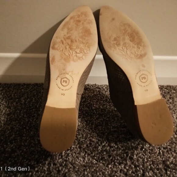 Poppy Barley Size 10 - 365 Grey Nubuck Flats - Picture 4 of 4